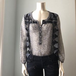 Lucky silk tunic top Large